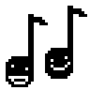 bouncing music notes